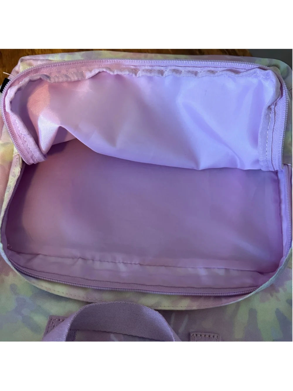 Gap Teen Tie Dye Backpack Purple Yellow Blue Recycled Fabric School Bookbag